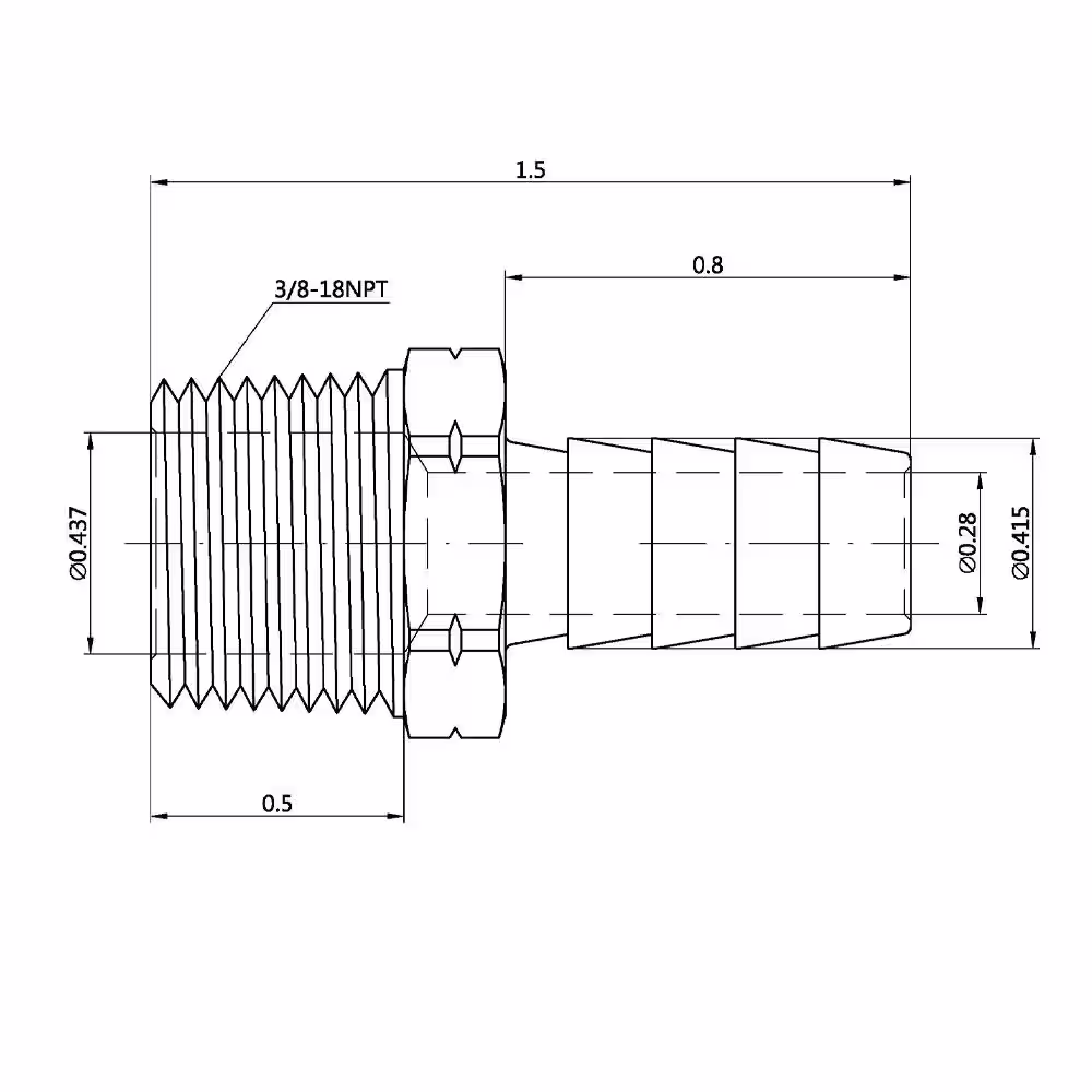Everbilt 1/4 in. Barb Brass Splicer Fitting