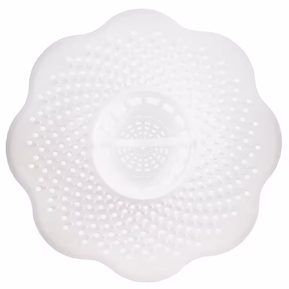 Everbilt Tub Drain Hair Catcher in White