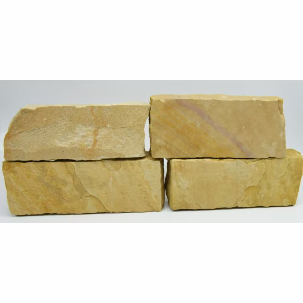 Southwest Boulder & Stone Approx 4 in. W x 4 in. Tall 500 lbs. Beige Buckskin Natural Finish Ledgestone Stone Tree Wall Edging Various Lengths