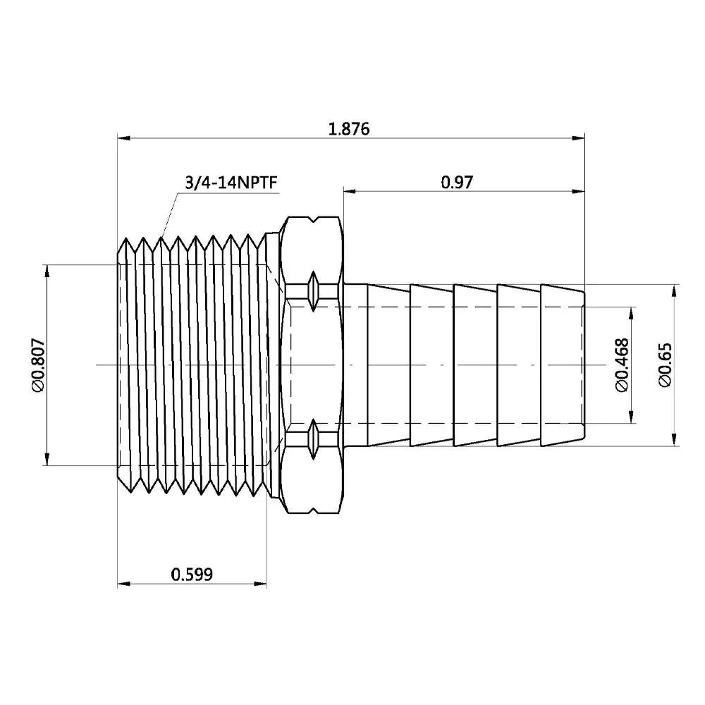 Everbilt 5/8 in. Barb x 3/4 in. MIP Brass Adapter Fitting
