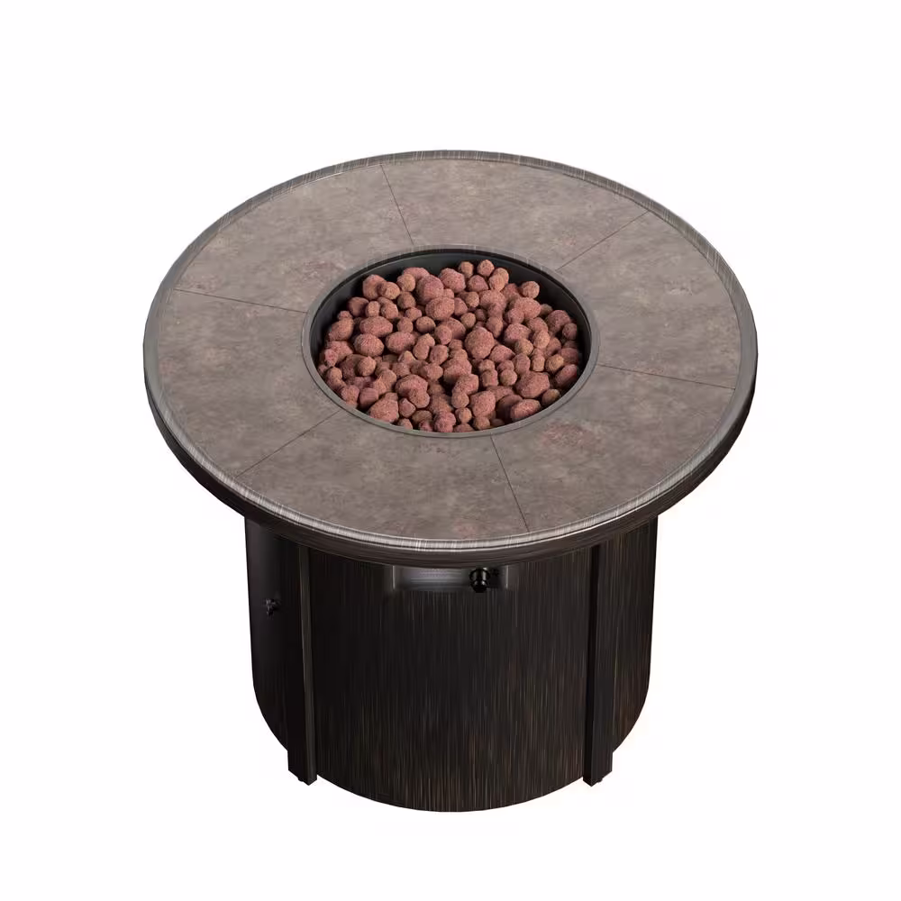 WESTIN OUTDOOR HeatPro 32 in. Round Propane Gas Fire Pit Table 30,000 BTU