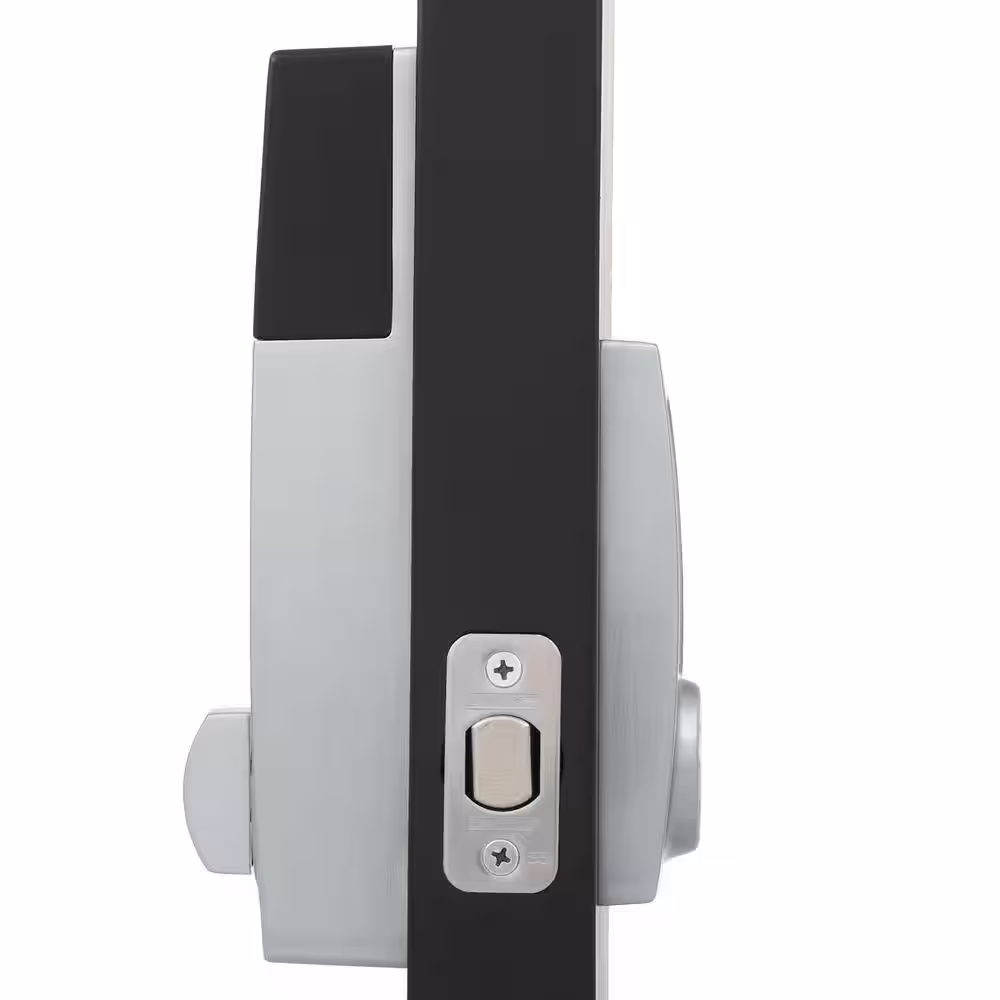 None Century Satin Chrome Electronic Connect Touchscreen Deadbolt with Alarm - Z-Wave Plus Enabled