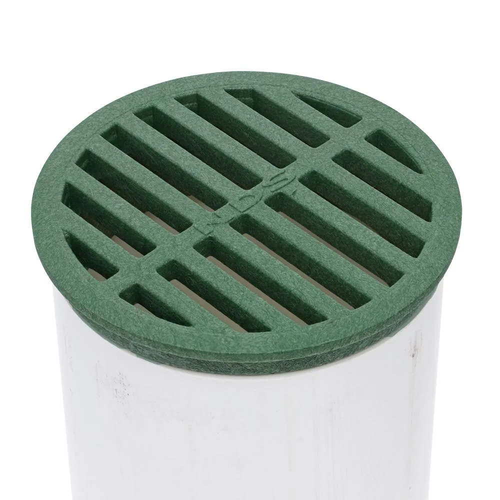 NDS 4 in. Plastic Round Drainage Grate in Green