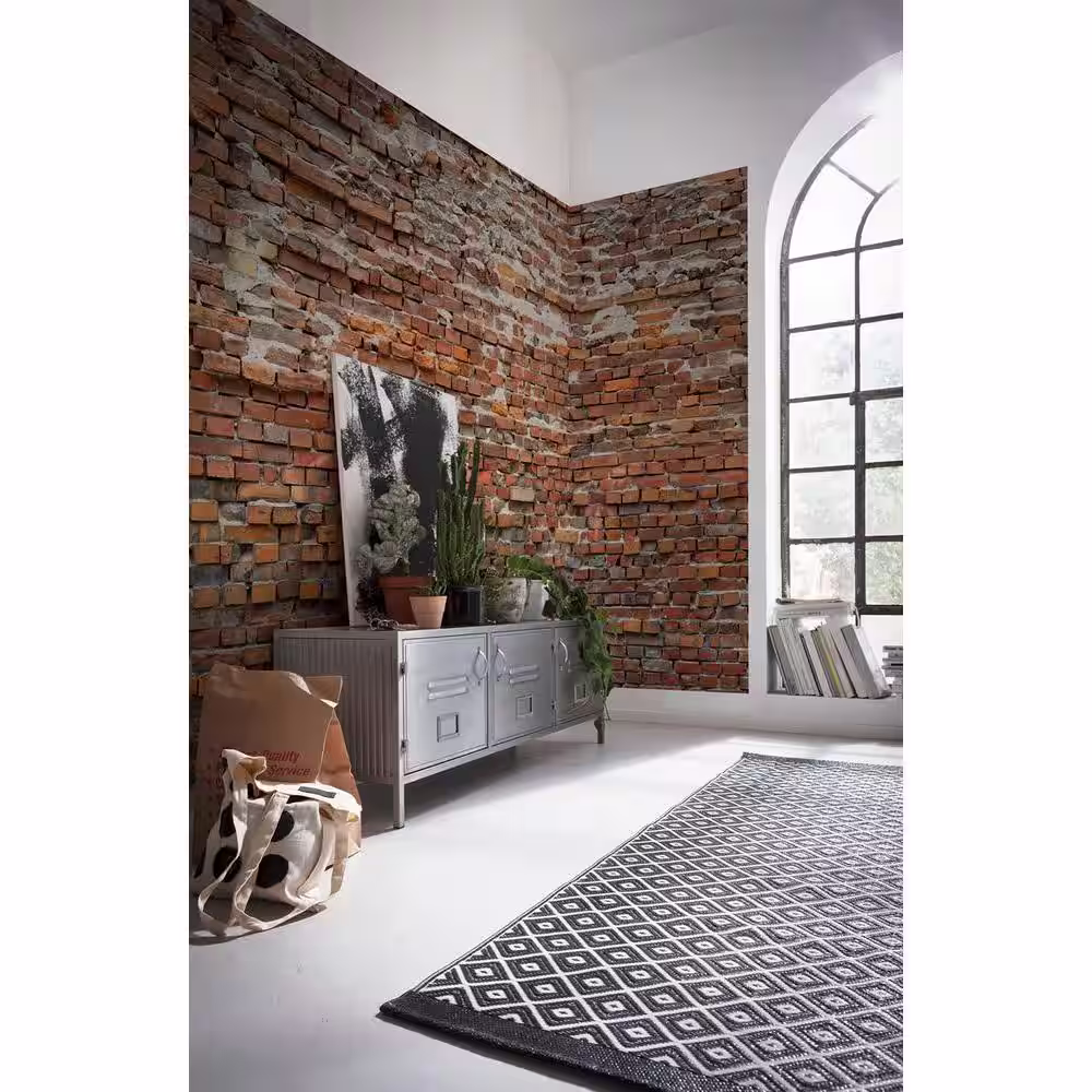 Komar 98 in. H x 145 in. W Bricklane Wall Mural