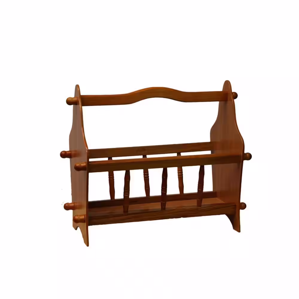 ORE International 14 in. Oak Magazine Rack