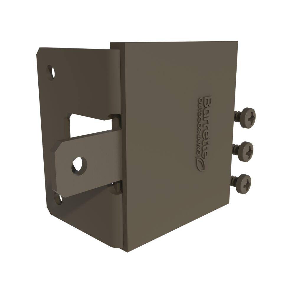 Barrette Outdoor Living 2.625 in. x 0.625 in. x 1.75 in. Steel Light Bronze Gate Stop