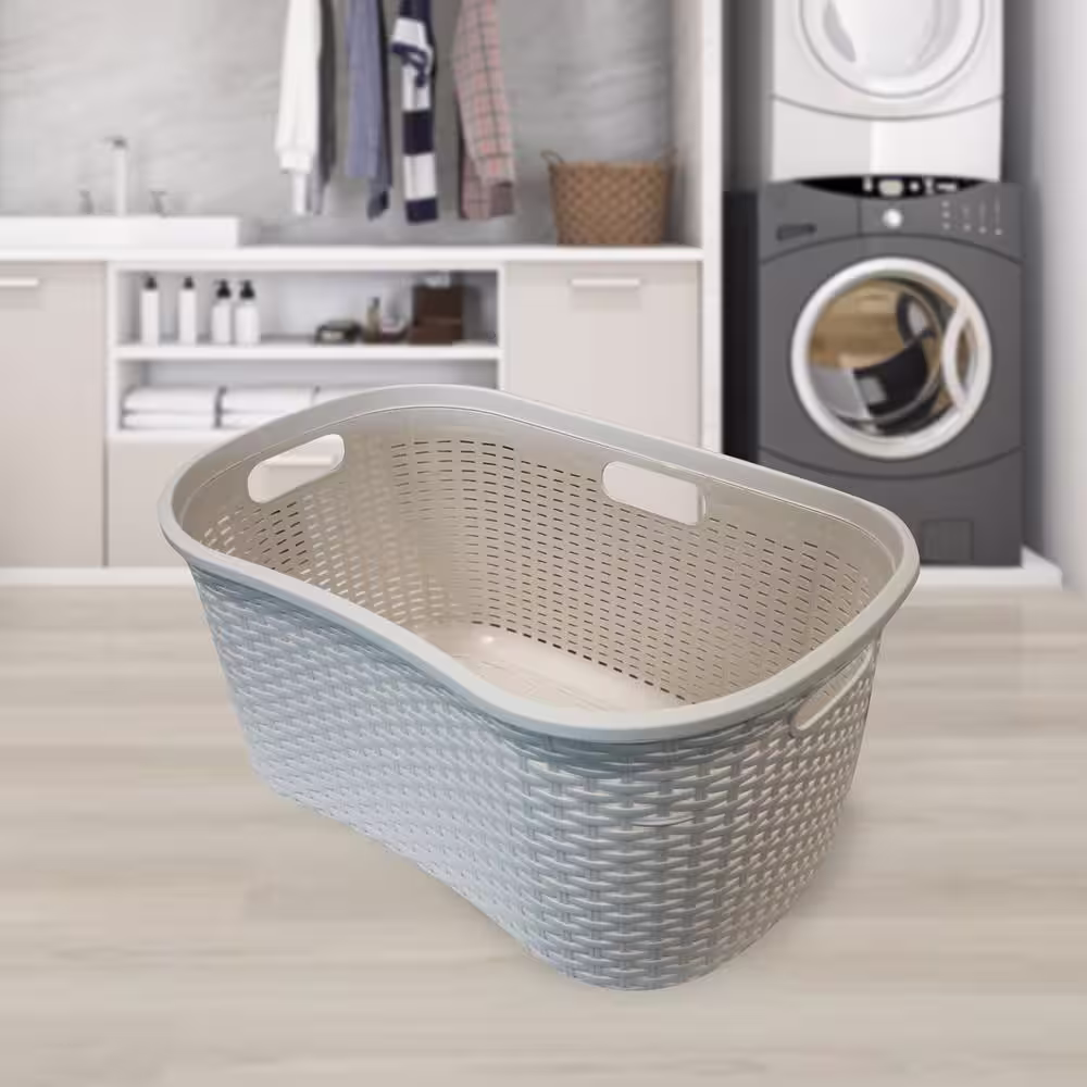 Modern Homes 40 L Laundry Basket Ivory