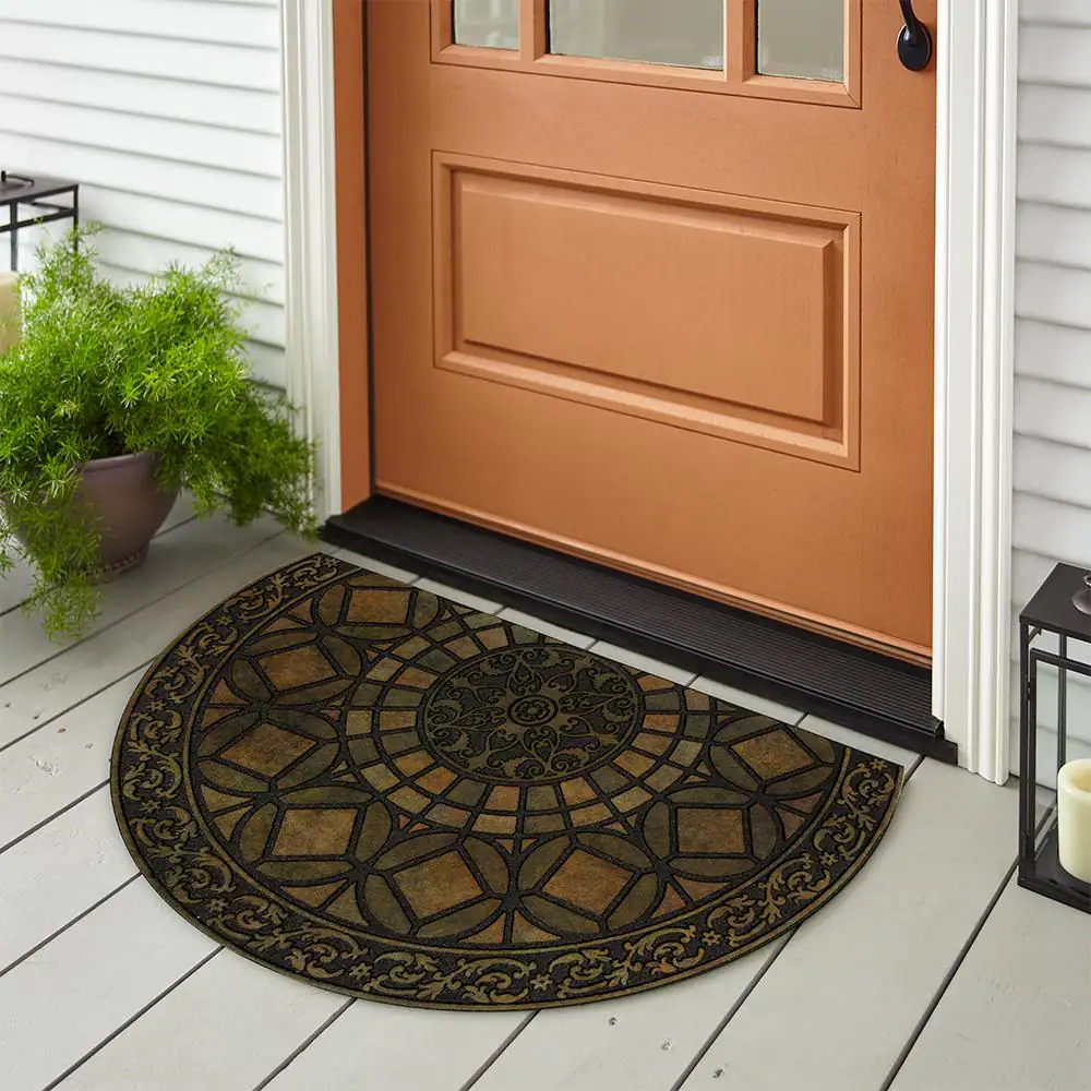 StyleWell Gothic Iron Brown 23 in. x 35 in. Door Mat