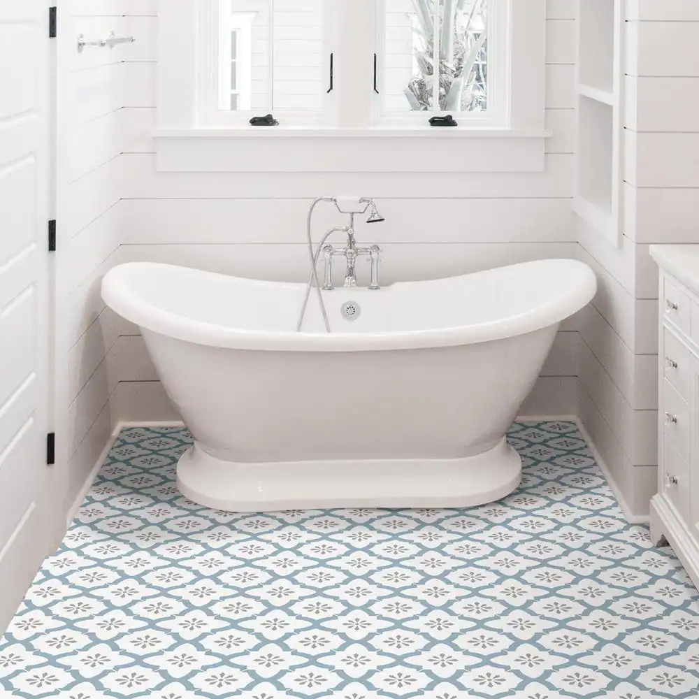 FloorPops Alfama 12 in. W x 12 in. L Multicolor Peel & Stick Vinyl Tile Flooring (10 sq. ft./case)