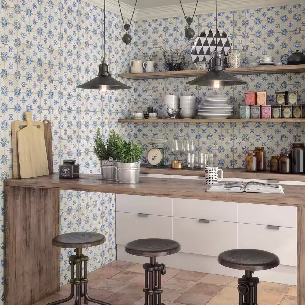 Merola Tile Mirambel Azul 13 in. x 13 in. Ceramic Floor and Wall Tile (12.0 sq. ft./Case)