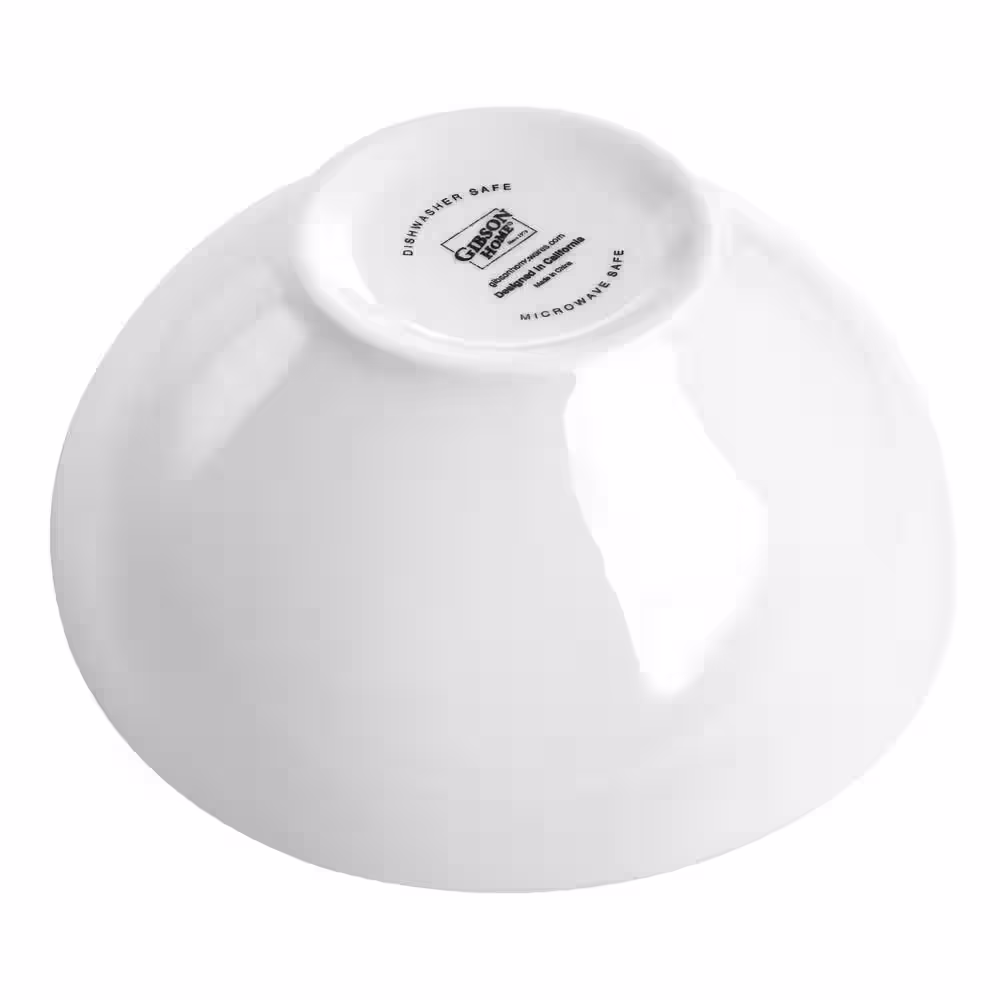 GIBSON HOME Oslo Peak 12-Piece Fine Ceramic Dinnerware Set in Bright White