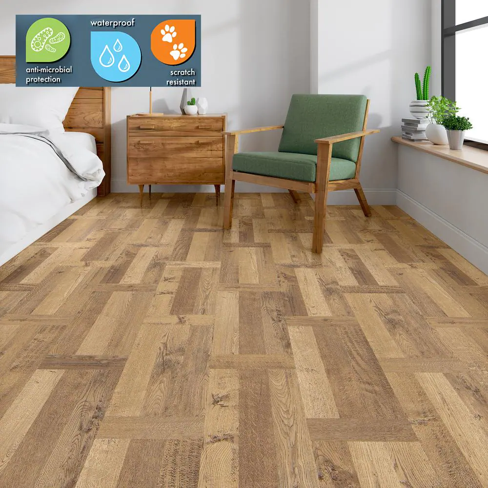 Lifeproof Haystack 12 MIL x 11.9 in. W x 28 in. L Click Lock Waterproof Luxury Vinyl Plank Flooring (23 sqft/case)