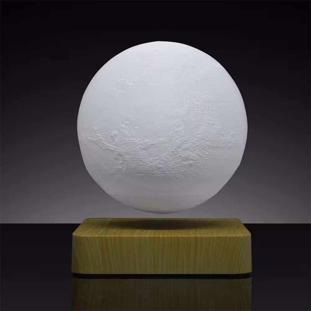 None 3D Printed Magnetic Levitation Mars LED Table Lamp With Touch Sensor Controls