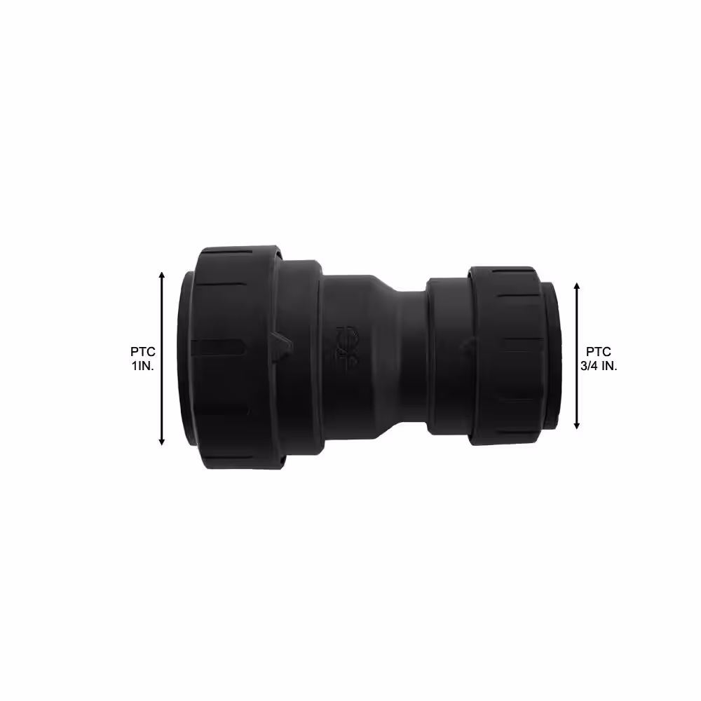 SharkBite ProLock 1 in. x 3/4 in. Push-to-Connect Plastic Reducing Coupling Fitting