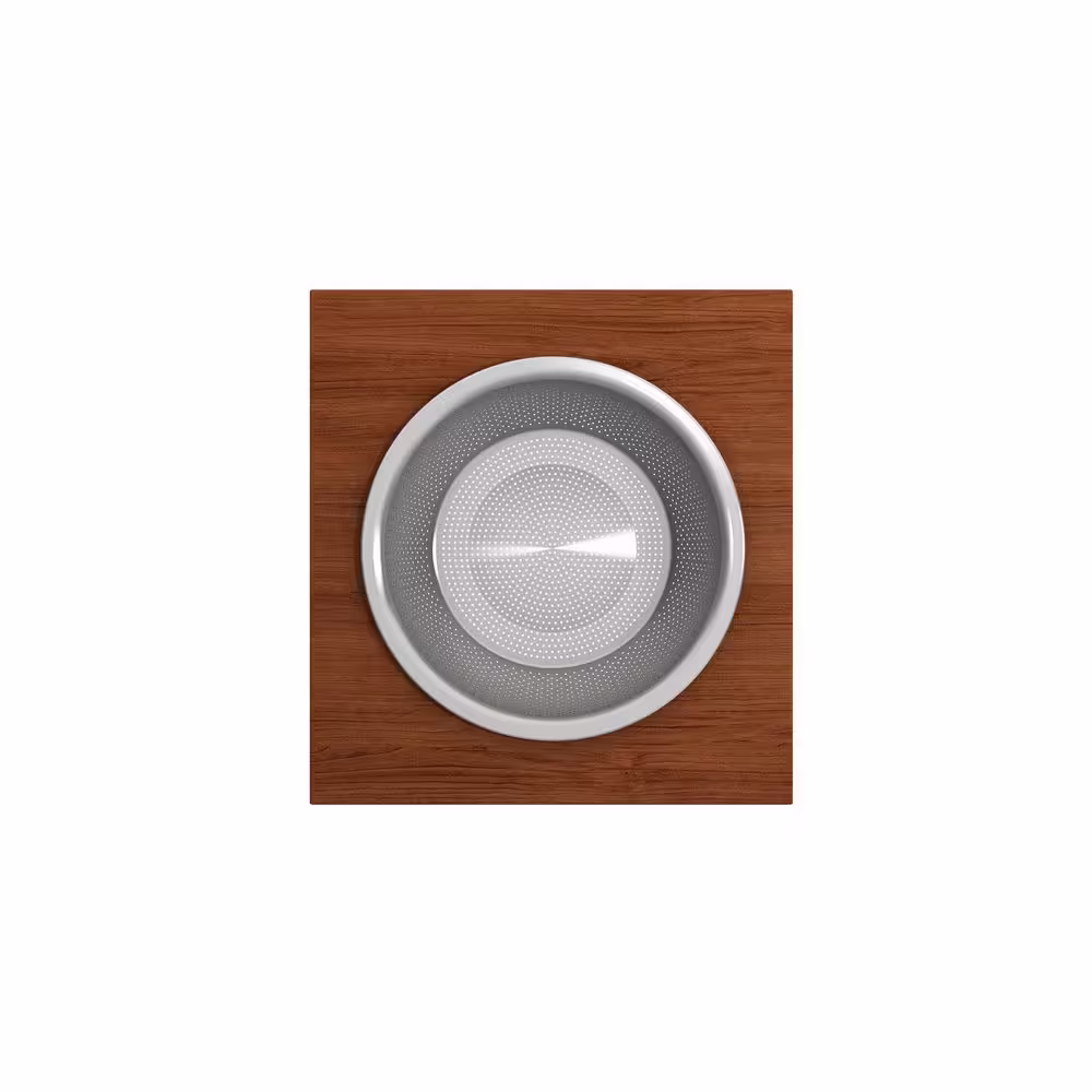 BOCCHI 16 in. Prep Board Set for Workstation Sinks with Large Round Stainless Steel Mixing Bowl and Colander