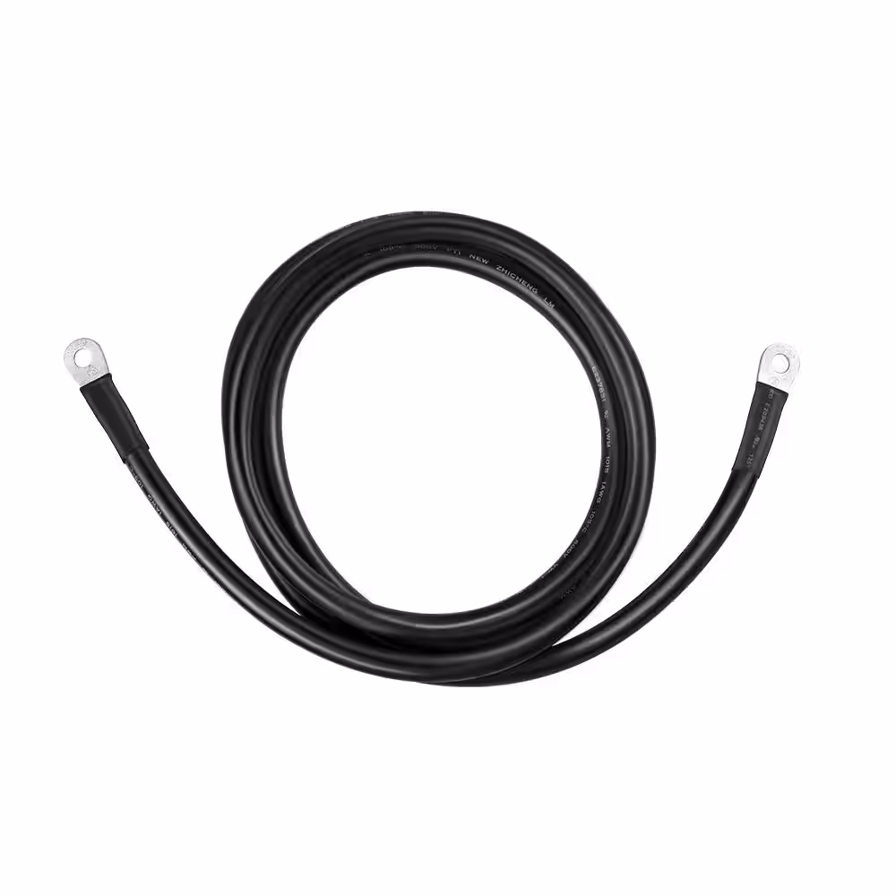 Renogy 8 ft. 1 AWG Inverter Cables for 3/8 in. Lugs, Tinned Copper Conductors Class K 30AWG Bare Copper Stranded