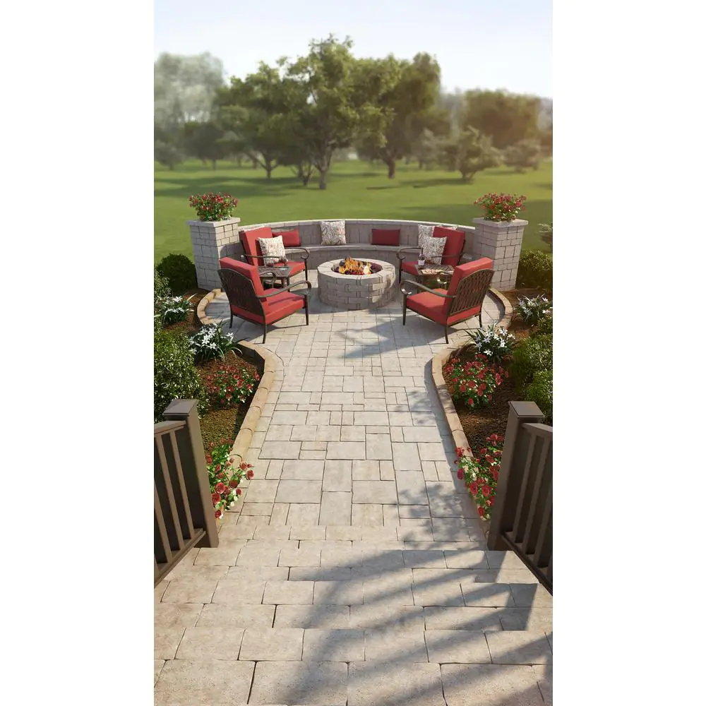 Pavestone RumbleStone Medium 3.5 in. x 7 in. x 7 in. Cafe Concrete Garden Wall Block (144-Piece/24.5 sq. ft. /Pallet)