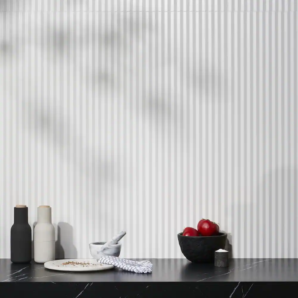 Ivy Hill Tile Linear White 11.41 in. x 35.37 in. Matte Ceramic Wall Tile (14.42 sq. ft. / Case)