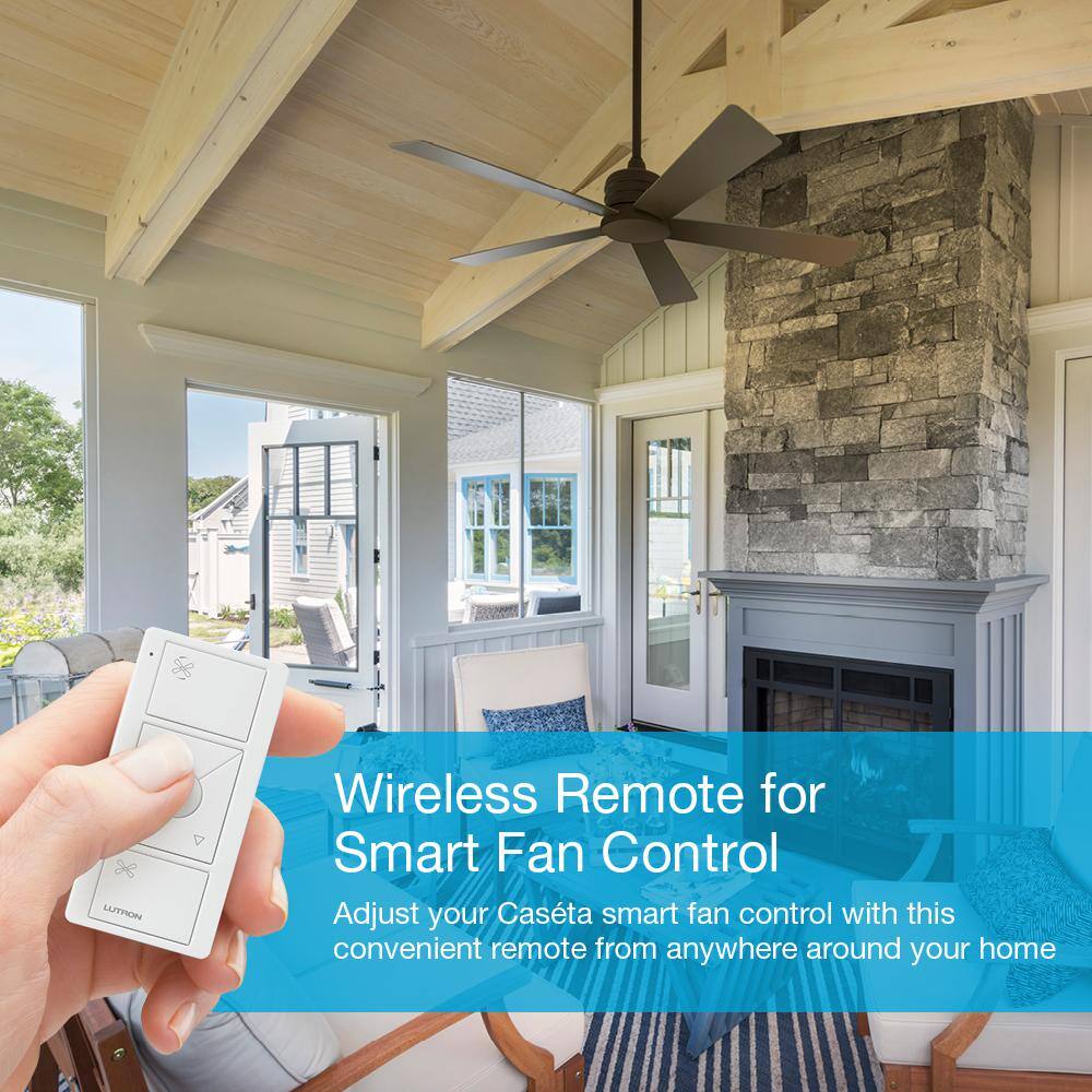 Lutron Pico Smart Remote for Caseta Smart Fan Speed Control, Ivory (PJ2-3BRL-GIV-F01)