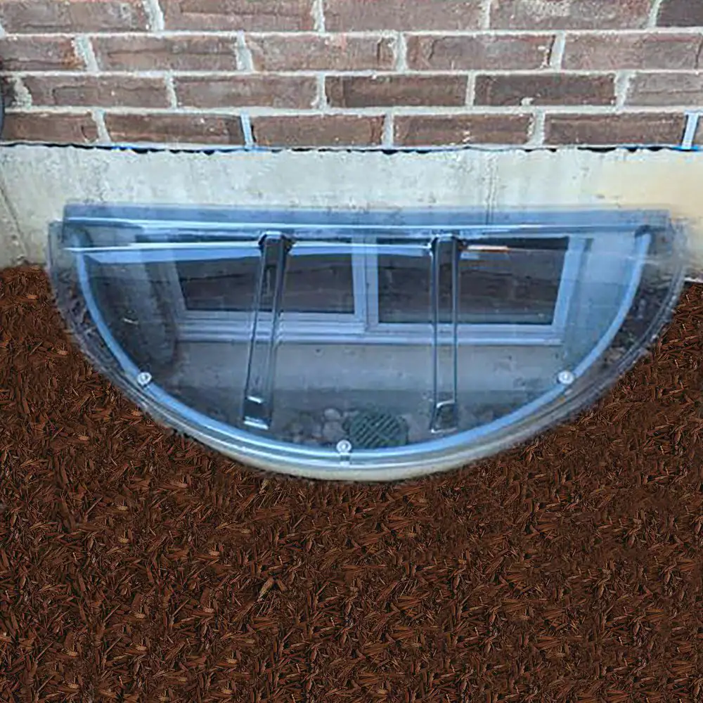 SHAPE PRODUCTS 39 in. W x 16 in. D x 2-1/2 in. H Economy Round Flat Window Well Cover