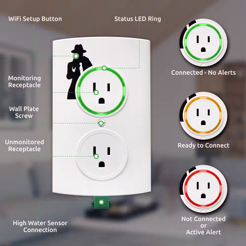 PumpSpy Wi-Fi Sump Pump Smart Outlet