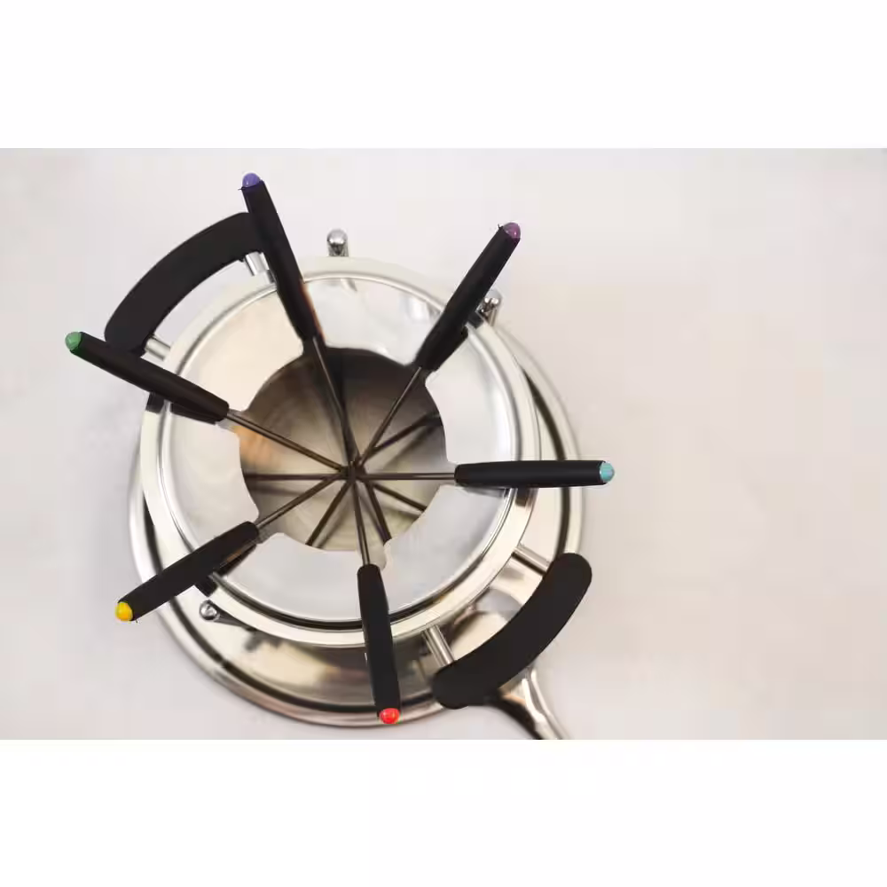 ExcelSteel 11-Piece Professional Stainless Steel Fondue Set
