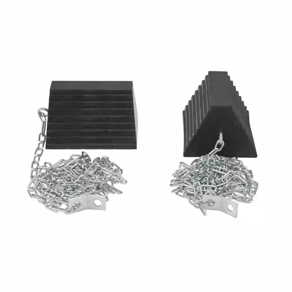 Vestil 2 Wheel Chocks with (2) 15 ft. Heavy Duty Chains