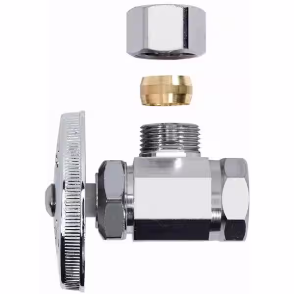BrassCraft 1/2 in. FIP Inlet x 1/2 in. Compression Outlet Multi-Turn Angle Valve