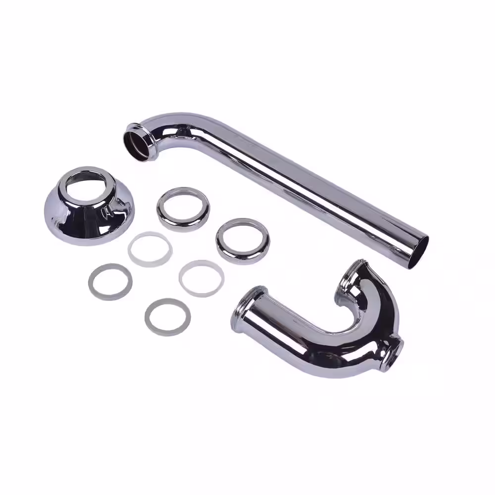 Oatey 1-1/4 in. 17-Gauge Chrome-Plated Brass Sink Drain P-Trap