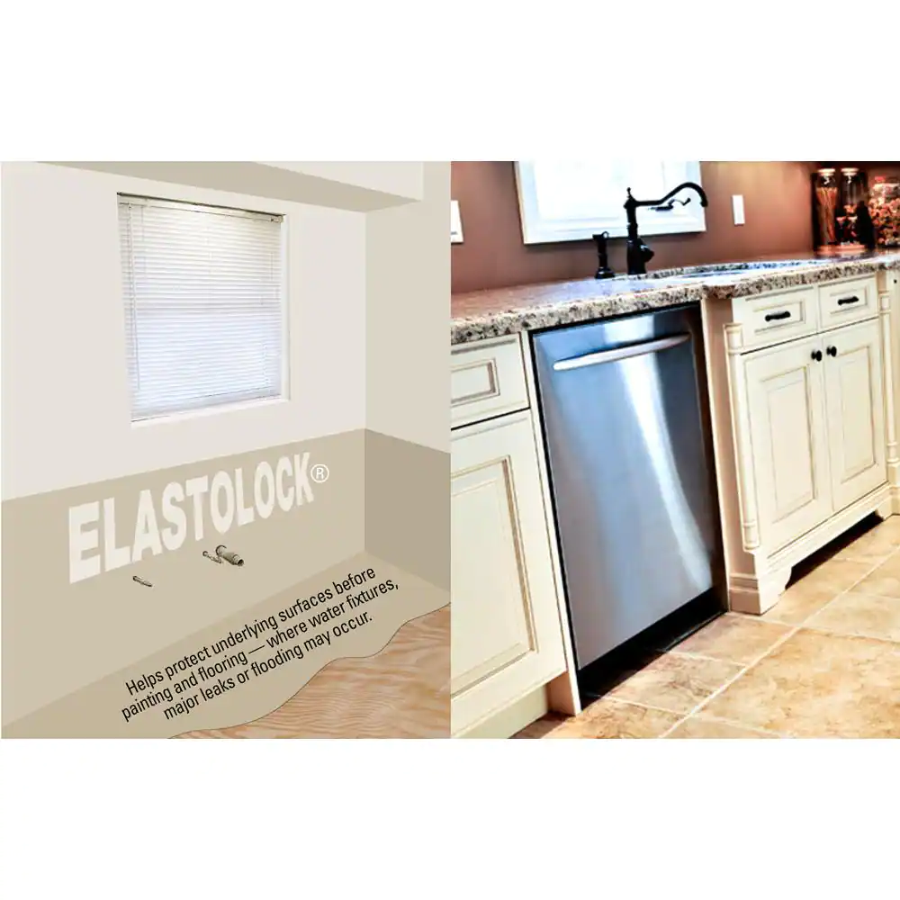 ElastoLock 1 Gal. Gray Exterior Damp-Proof Rubber Membrane Coating and Waterproofer