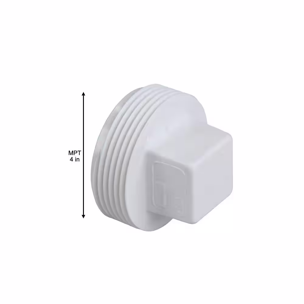 NIBCO 4 in. PVC DWV MIPT Cleanout Plug