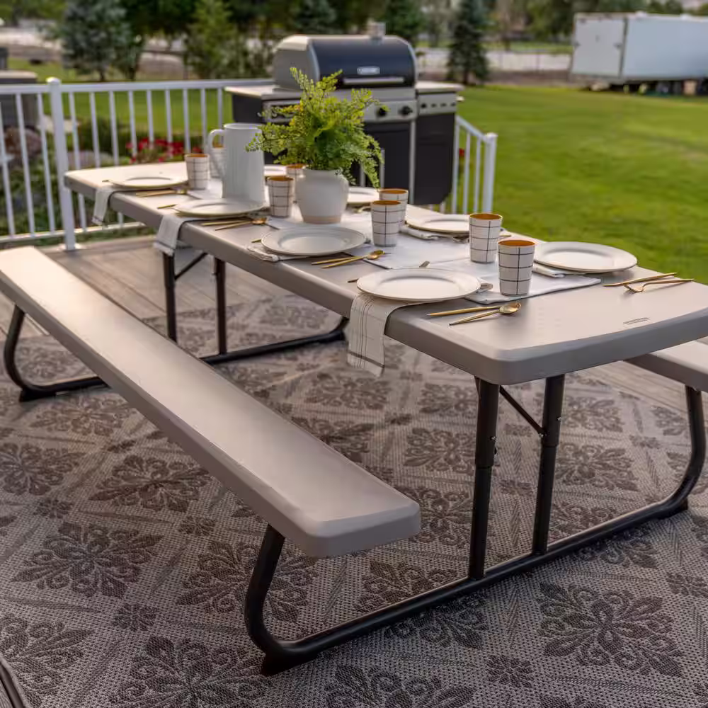 Lifetime 57 in. x 96 in. Commercial Grade Picnic Table