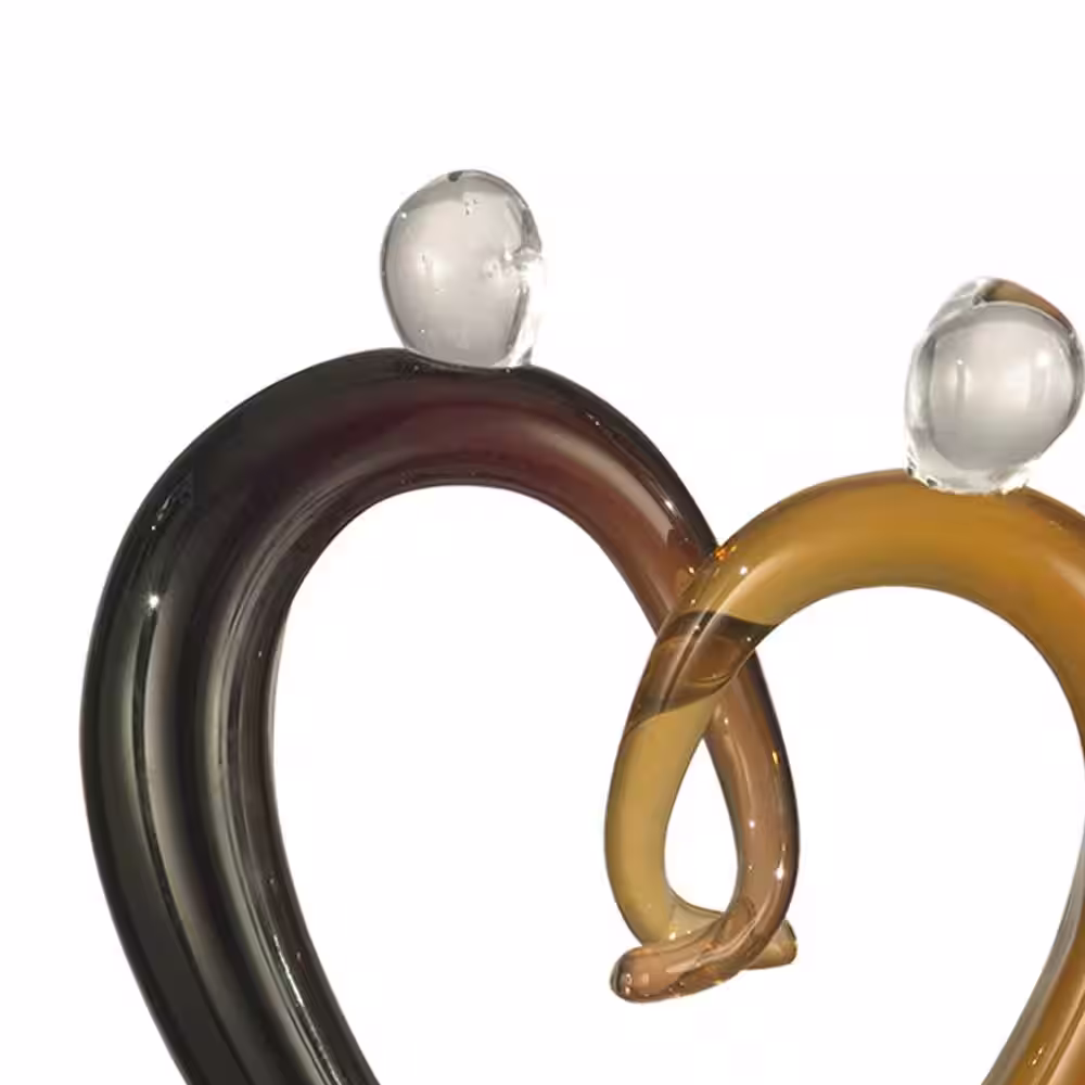 Dale Tiffany Hearts Handcrafted Art Glass Sculpture