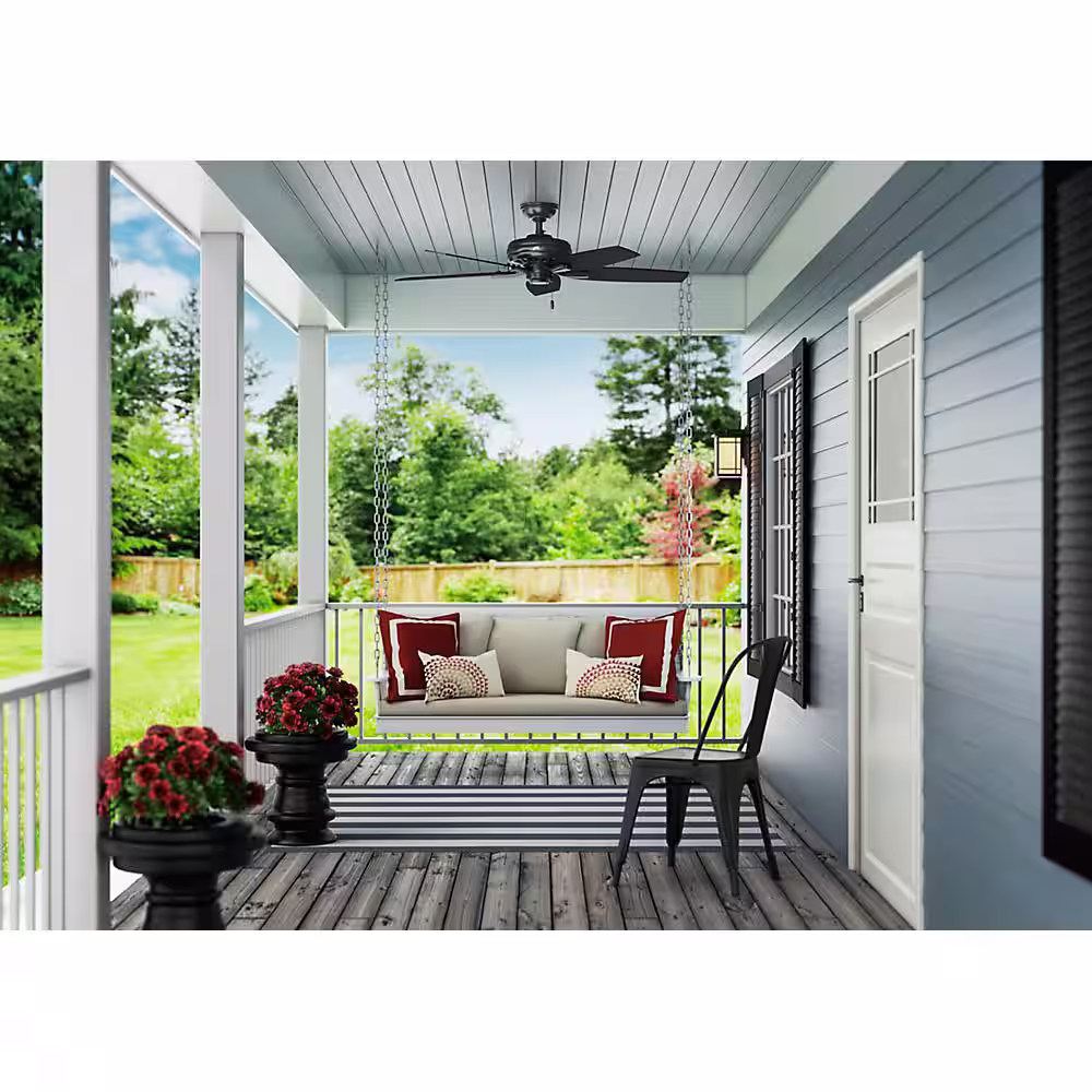 Hunter Newsome 52 in. Indoor/Outdoor Matte Black Ceiling Fan