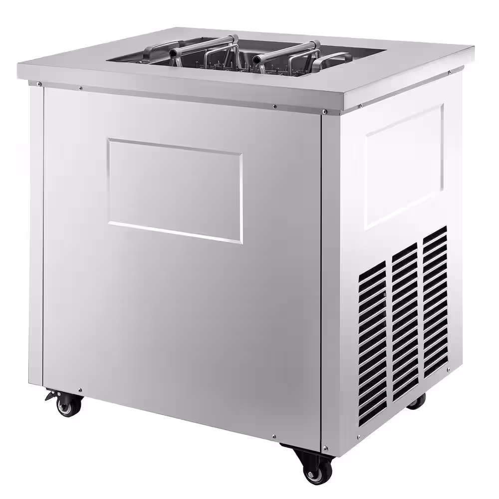 VEVOR Commercial Popsicle Machine 1250 Watt Ice Pop Machine 40 Pcs Set Stainless Steel Ice Lolly Making Machine, Silver