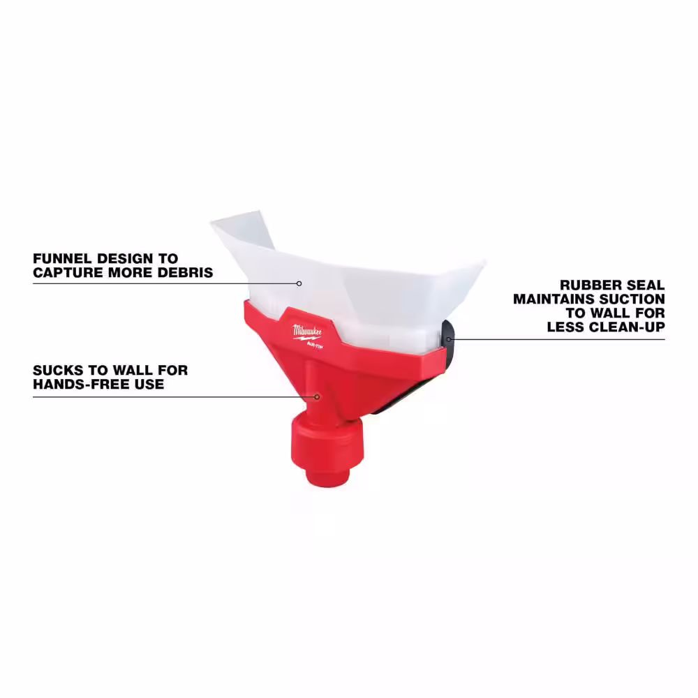 Milwaukee AIR-TIP 1-1/4 in. to 2-1/2 in. Dust Collector and M12 AIR-TIP Wet/Dry Shop Vacuum Utility Nozzle Attachments