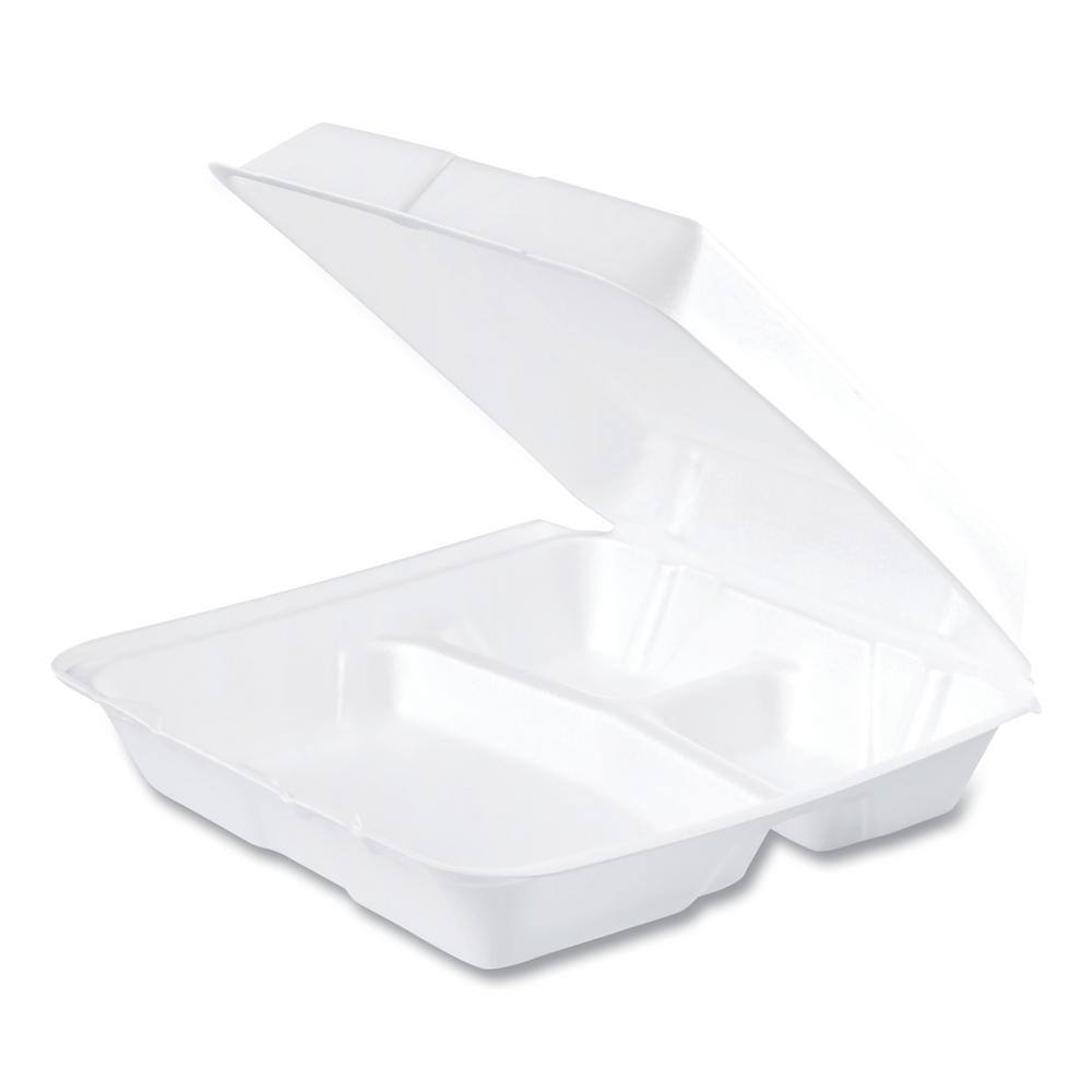 DART White 9-in-3 Compartment Tray 2/100