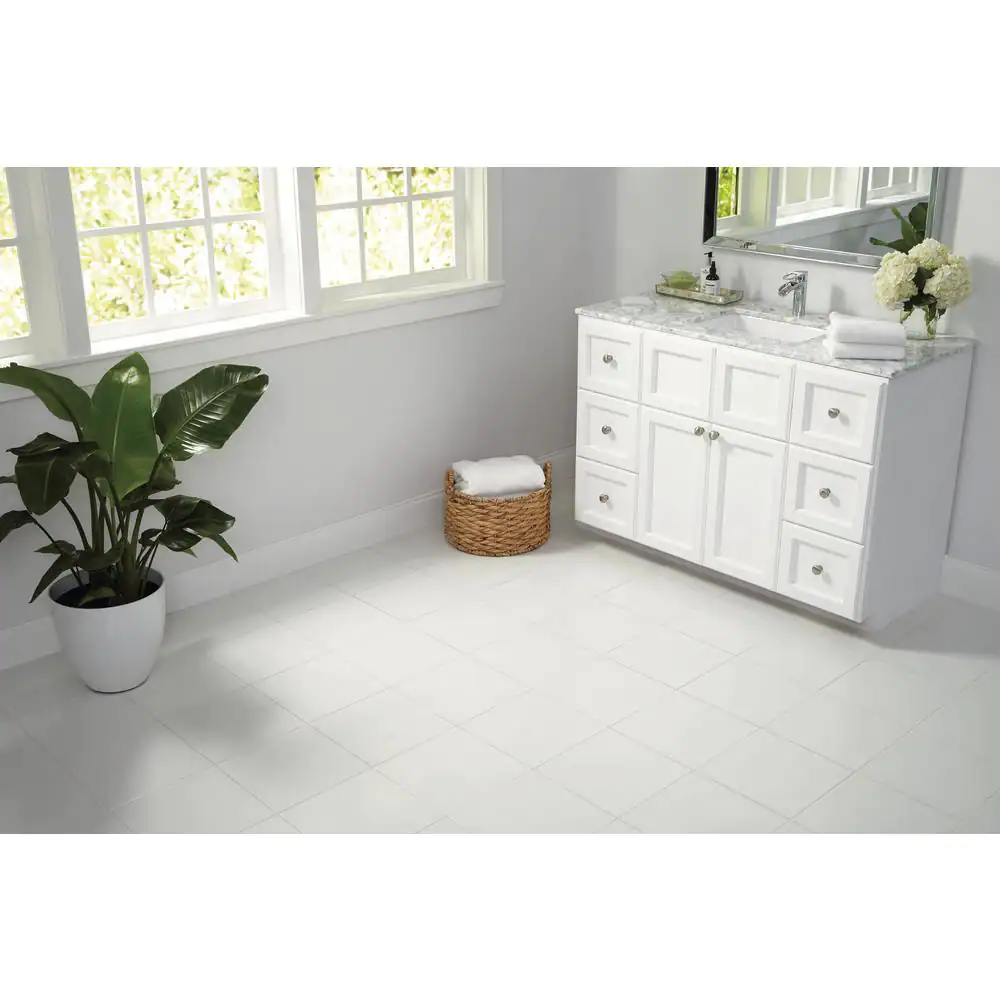 Daltile Glacier White 12 in. x 12 in. Ceramic Floor and Wall Tile (11 sq. ft. / case)