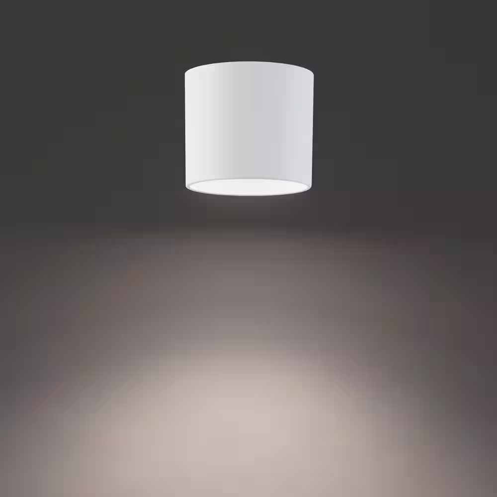 None Downtown 1-Light White LED Outdoor Flush Mount Light with and Selectable CCT