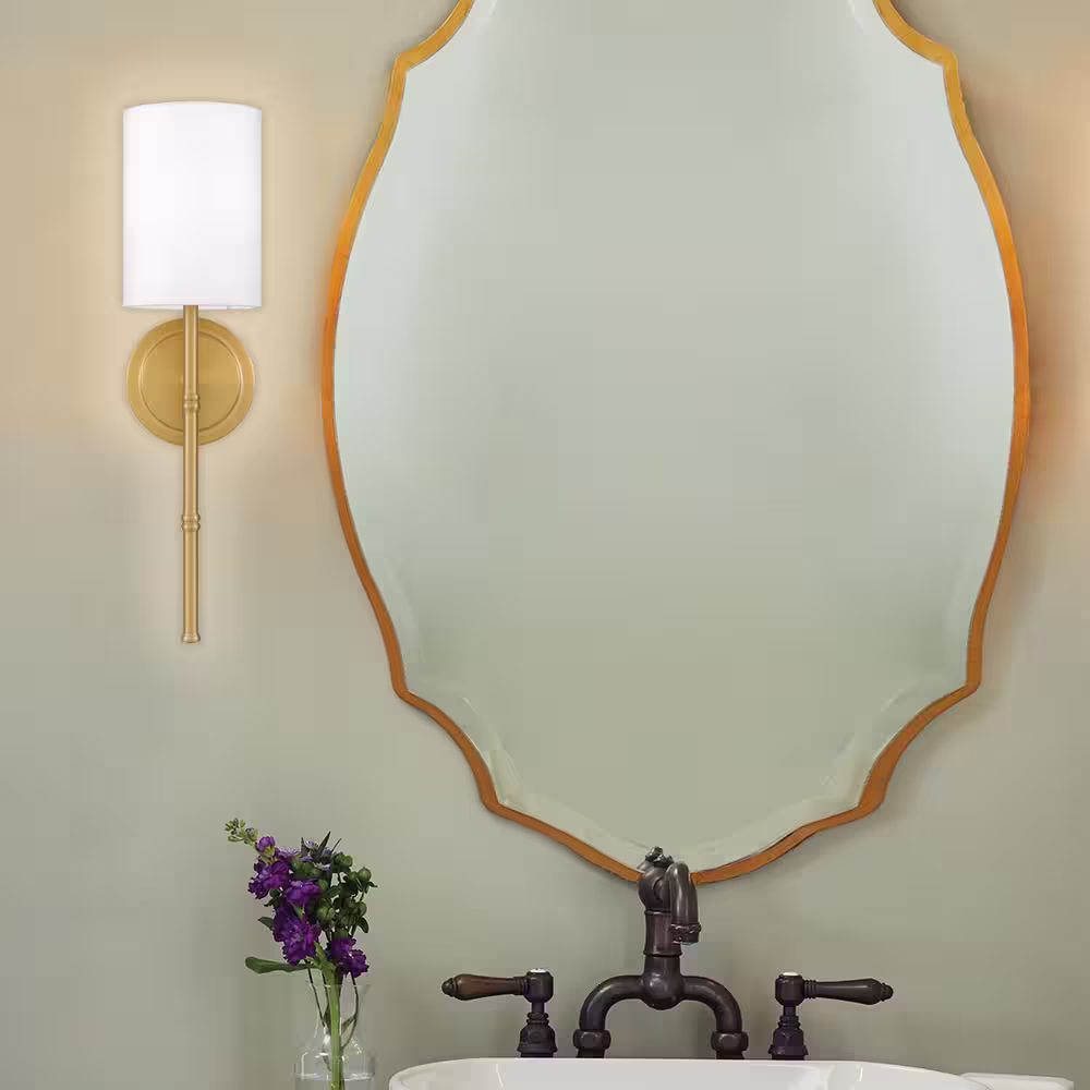 ASHLEY HARBOUR COLLECTION Dorsett 1-Light Aged Brass Sconce