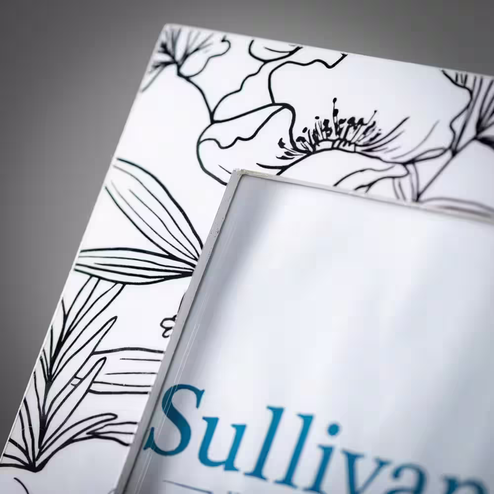 SULLIVANS 4 in. x 6 in. Black and White Botanical Pattern Picture Frame
