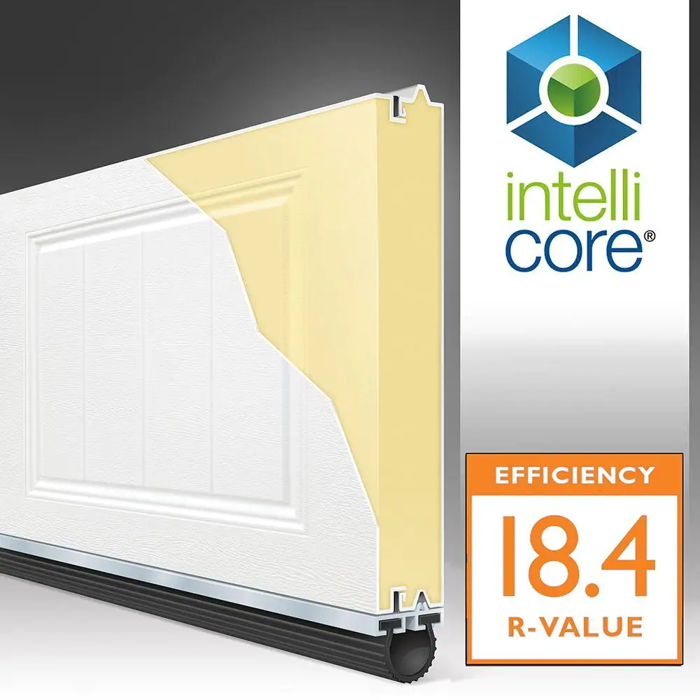Clopay Gallery Collection 16 ft. x 7 ft. 18.4 R-Value Intellicore Insulated Solid Ultra-Grain Walnut Garage Door