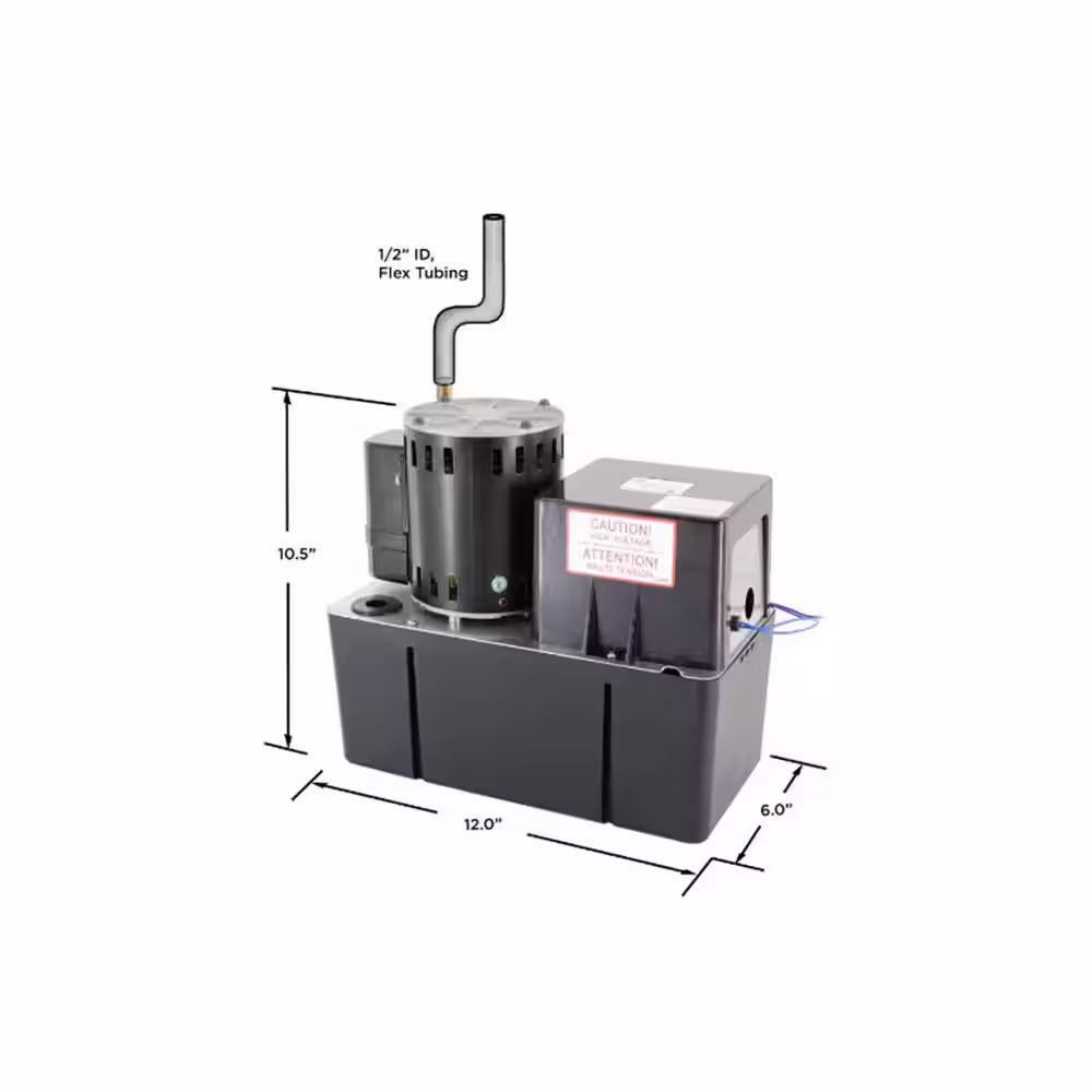 BECKETT Large 115-Volt Condensate Removal Pump with Safety Switch, 65 ft. Maximum Lift, High Temp Rated 212Â°F