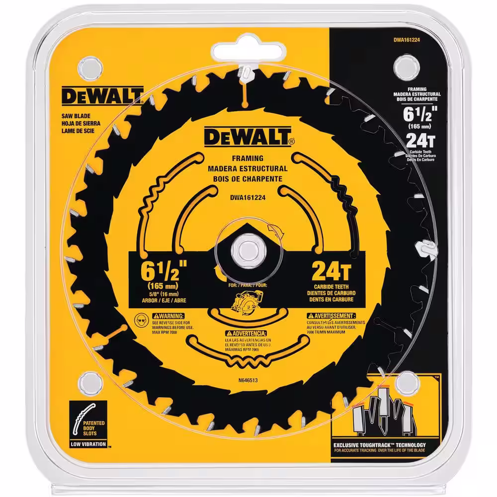 DEWALT 6-1/2 in. 24 Tooth Circular Saw Blade