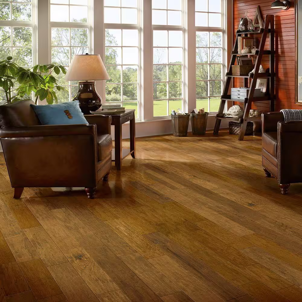 Bruce American Vintage Scraped Vermont Syrup 3/4 in. T x 3-1/4 in. W x Varying L Solid Hardwood Flooring (22 sqft/case)