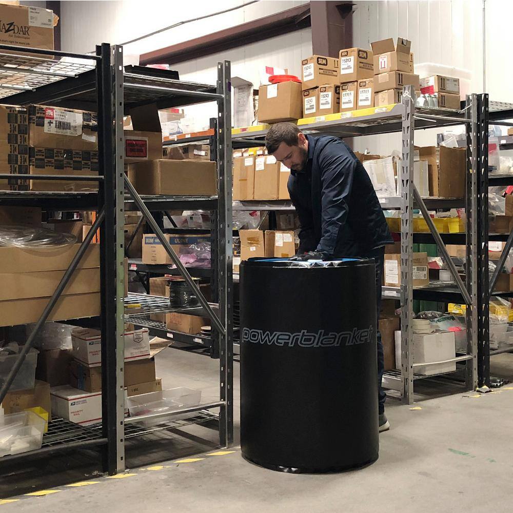 POWERBLANKET Insulated 30 Gal. Drum Heating Blanket - Barrel Heater, Fixed Temp 100Â°F, Freeze Protection, Process Heating