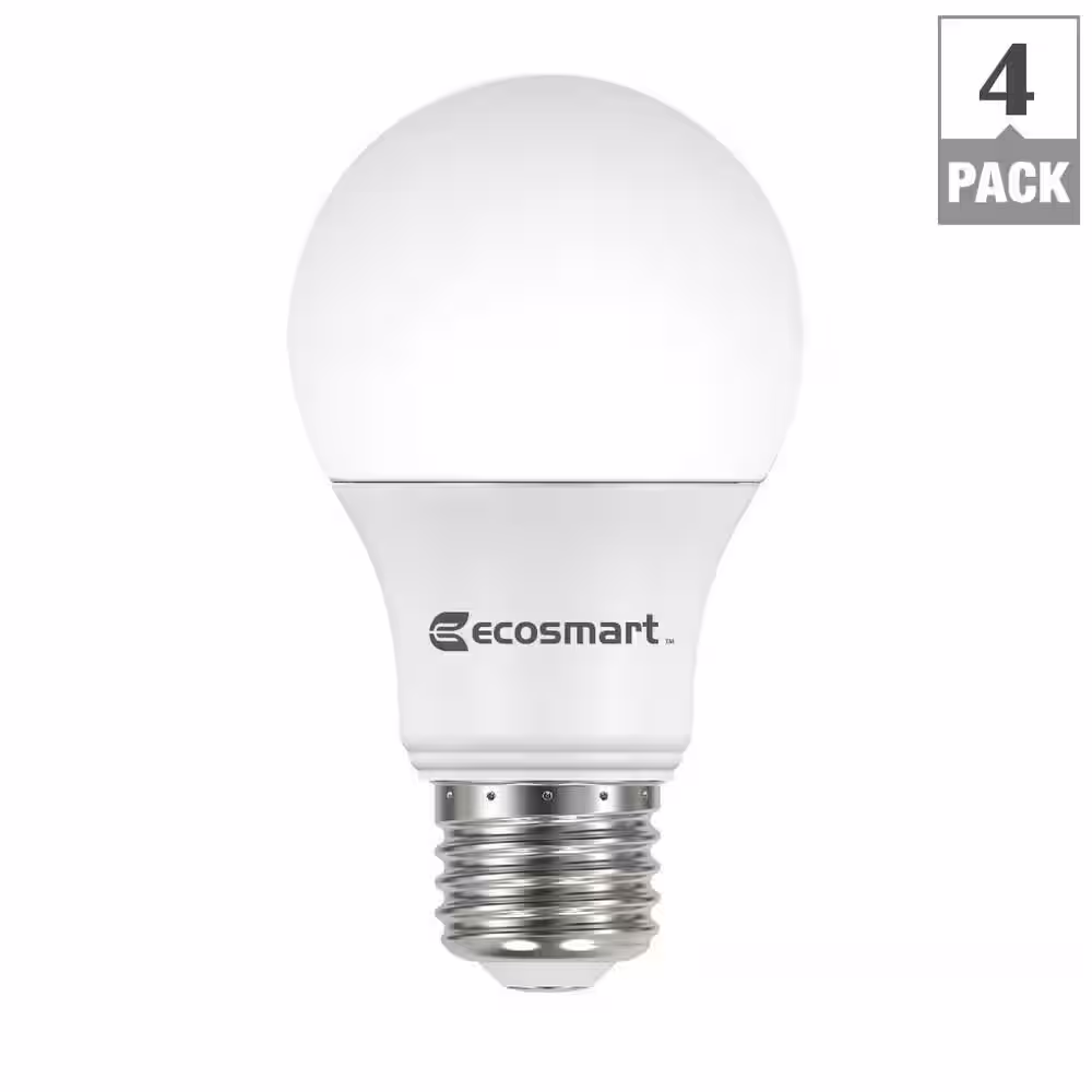 None 100-Watt Equivalent A19 Non-Dimmable LED Light Bulb Daylight (4-Pack)