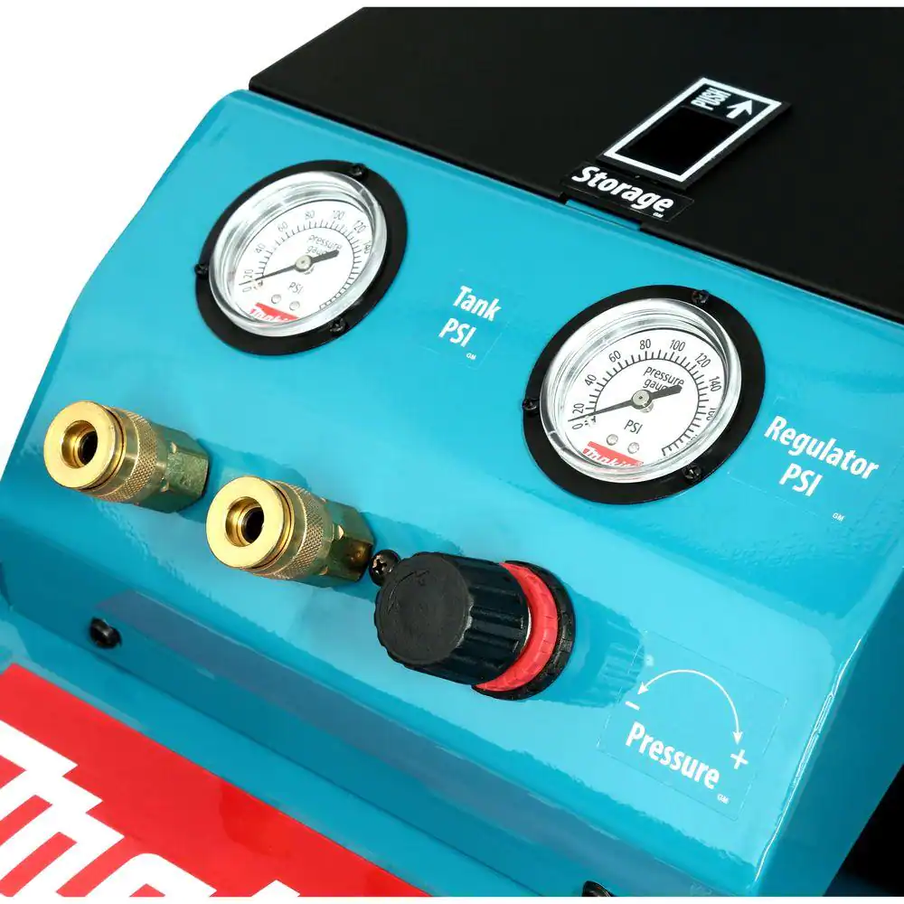 Makita Big Bore 5.2 Gal. 140 PSI 3.0 HP Portable Corded Electric Horizontal Single Tank 90 dBA Air Compressor (2 CFM at 90 PSI)