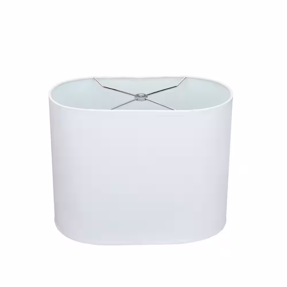 Aspen Creative Corporation 13.5 in. x 10.5 in. Off White Hardback Oval Lamp Shade