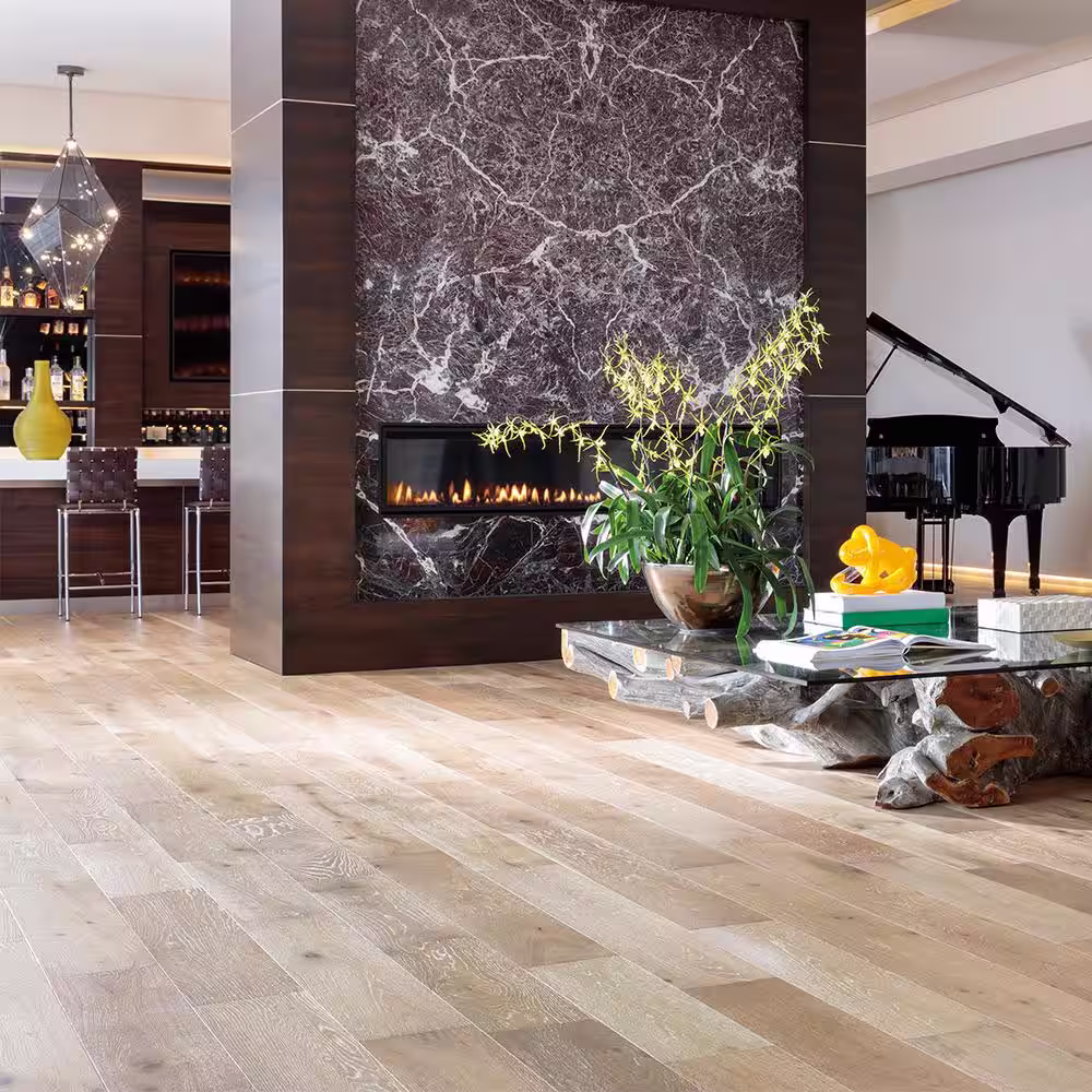 Malibu Wide Plank Delano French Oak 1/2 in. T x 7.5 in. W Water Resistant Wirebrushed Engineered Hardwood Flooring (23.3 sq. ft./case)